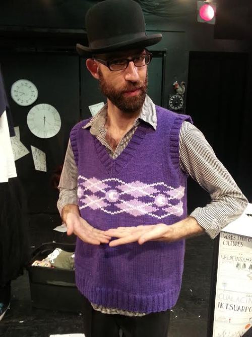 sexybaldwin:wailtothethief:anathemarmotqueen:gunslingerannie:So I sent Cecil a sweatervest and today