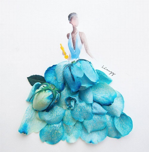 asylum-art:Limzy Wei: Flowergirls artist on tumblrMalaysian artist Lim Zhi Wei adorns her watercolor