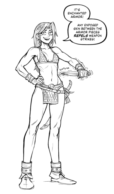 I have discovered the truth about chainmail bikinis, and it is imperative those wearing such armor d