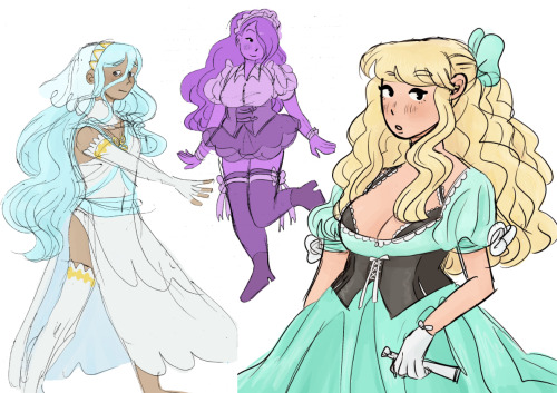 a bunch of fates doodles from the last few months