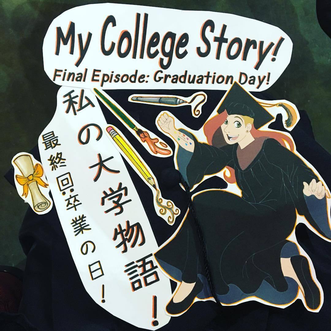 14 Anime Grad Caps ideas  grad cap graduation cap decoration college graduation  cap decoration