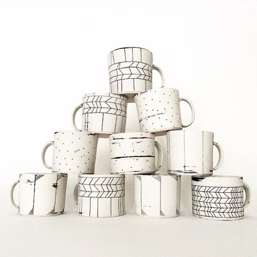 Mugs going to @northernclaycenter #muglife #porcelain #ceramics