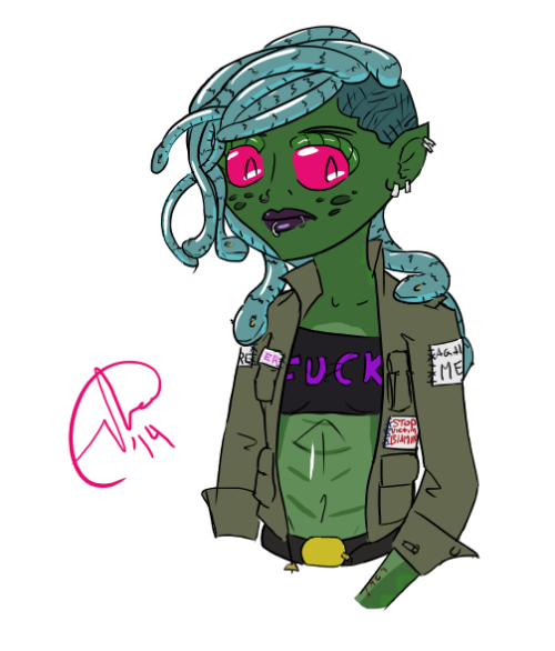 princessgorgon:  my monstersona only the toughest gorgons can have undercuts, y’know