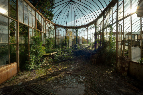abandonedandurbex:What was once a magnificent greenhouse, has now falling into disrepair. Photo by M
