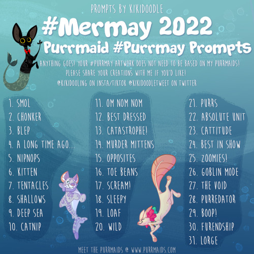 Maybe this is a good time to try to come alive on Tumblr again?Join me in a #mermay challenge that&r