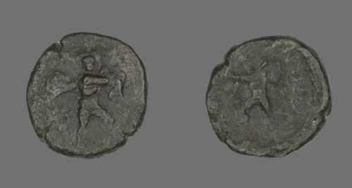 Coin Depicting the Catanian Brothers, Ancient Roman, -300, Art Institute of Chicago: Ancient and Byz