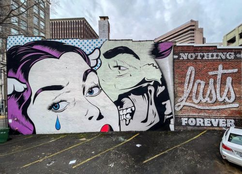 ‘Nothing Lasts Forever’ Work by D*Face for the 2015 edition of the Richmond Mural Projec