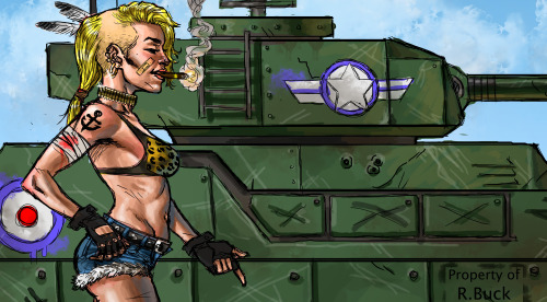Tank Girl! just a late peice i did for @sketch_dailies cuz it seemed fun! doing some furthe experime