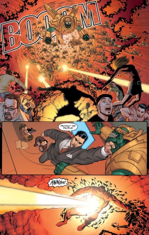 Superman vs. Kalibak.[from Injustice (2013) #8]