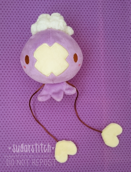 sugarstitchplush:Drifloon custom art plush ♥• • • • • • • • • • • • • • • • • • • • • • • • • • • • 