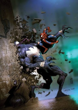 ultimate-marvel:   Venom vs Spidey by Carlos Cabera  