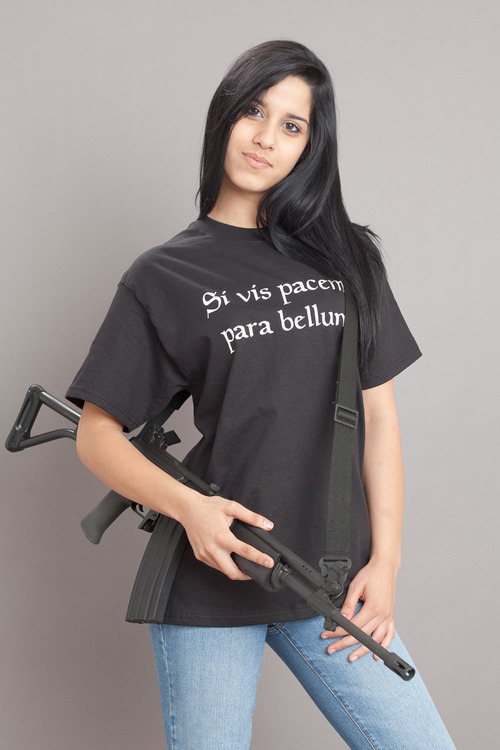 sexygungirls:  “If you want peace, prepare for war” 