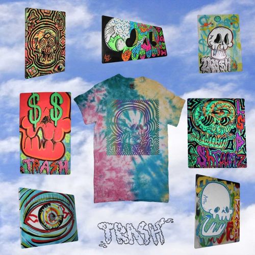 NEW RESTOCK! Paintings and new reflective tie dyed tees! Original artwork on canvass. Check out our 