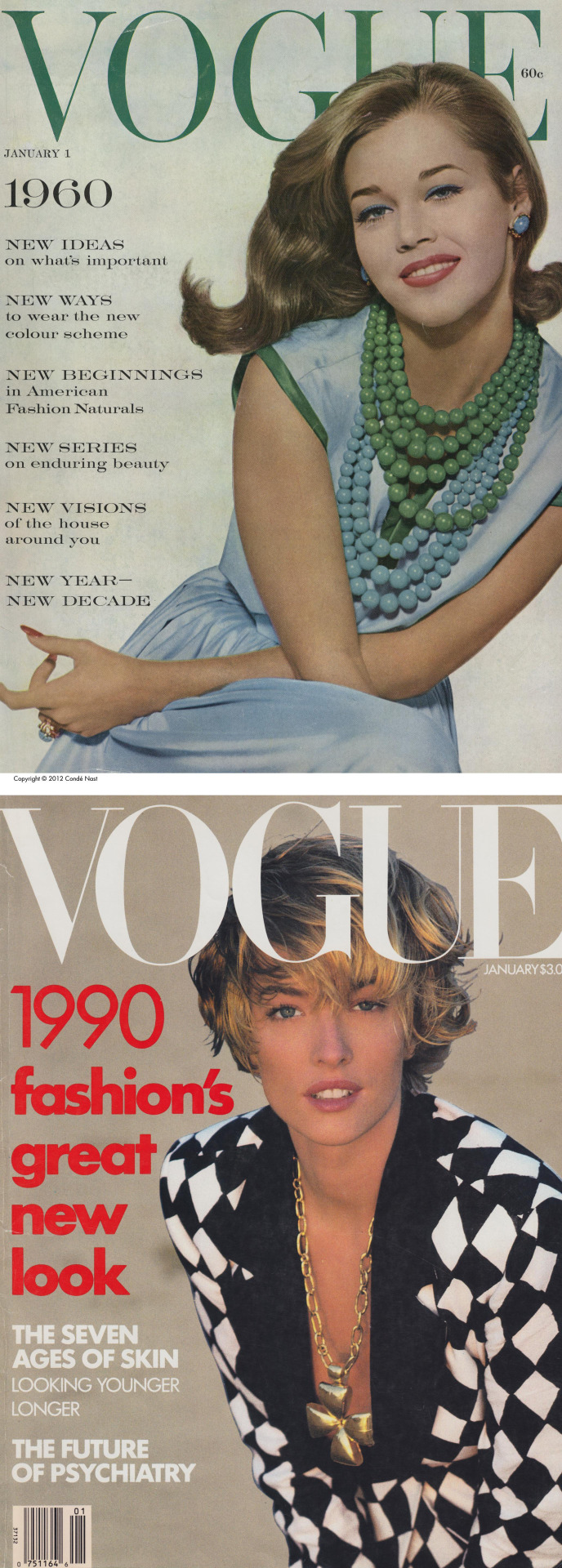 vuittonable:  vogue covers from the beginning of each decade: 1900 to 2010 