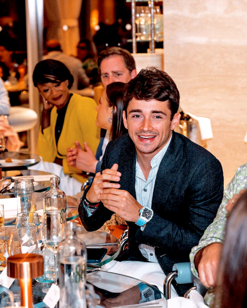 Charles Leclerc at the Vista Jet event in Monaco on May 13, 2022