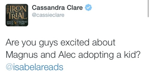 ymirkat:sebastian-the-coat-hanger:CONFIRMED MALEC BABYI ACTUALLY SCREAMED HOLY FUCKK