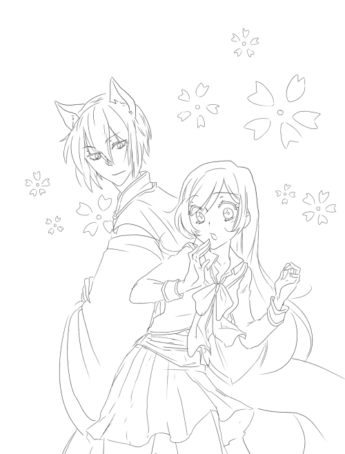 Decided to go back and finish up this old Kamisama Kiss fan art sketch from years ago~