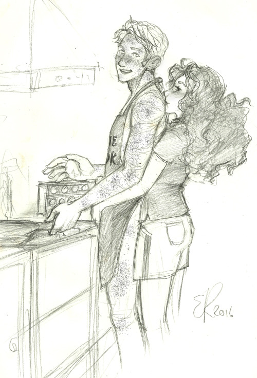 stopblushingemma:Kiss the Cook.