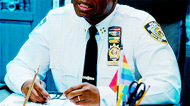 meliorn:LGBTQ meme: [3/10] gay/lesbian characters → Captain Raymond Holt (Brooklyn Nine-Nine)What di