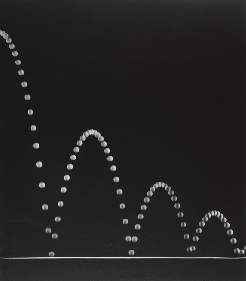 Berenice Abbott, A Gold Ball Bouncing Along a Hard Flat Board, Loses Energy Where Has All the Energy