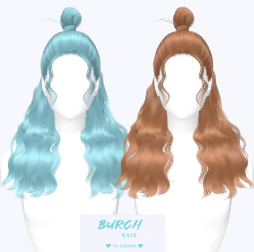  Burch Hair45 colors;Smooth Bone Assignment;Has Morphs;HQ Compatible;[ DL ]—————————Maci Tied To