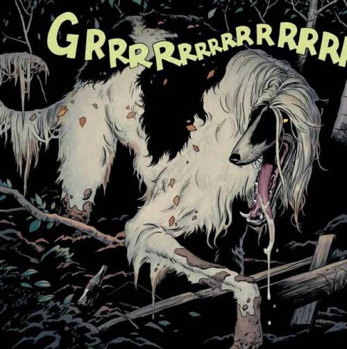 borzoidaily: Creepy borzoi in Hellboy and the B.P.R.D.. Pencils by Paolo Rivera, inks by Joe Rivera,