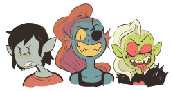 sailorleo:  toothy monster lesbians (they could start a band)   dem gals~ &lt;3 &lt;3 &lt;3
