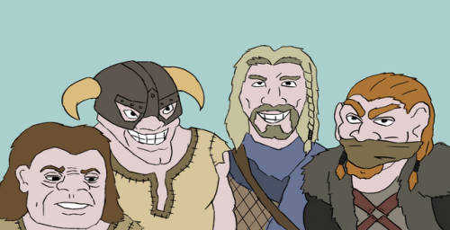 forgamers:Me and the Boys on the way to Helgen