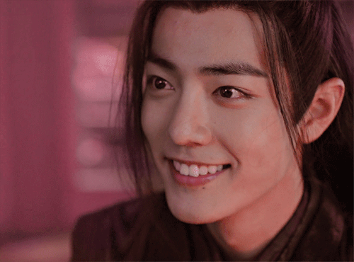 mylastbraincql:[ID: A two column set of ten gifs featuring Wei Wuxian from The Untamed colored using