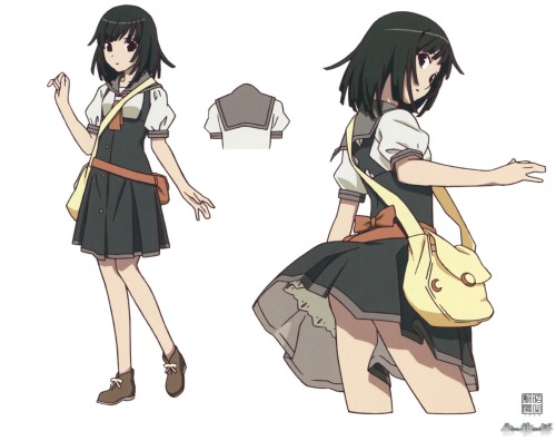 as-warm-as-choco:  BAKEMONOGATARI Character Designs of Nadeko Sengoku by Watanabe AKIO (渡辺 明夫) for the Bakemonogatari Production Note ~Characters~ Art Book. (Part 1) 