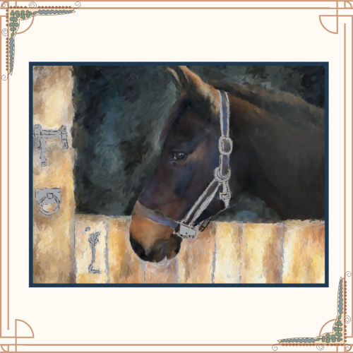 My latest portrait commission are three horse portraits. Here is the 1st one. This is a digital port