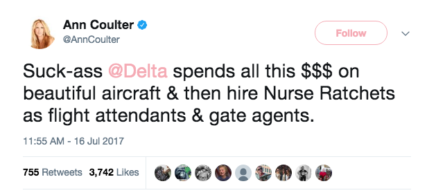 bob-belcher: thechanelmuse: She went on a rant for two days. Delta got her ass together