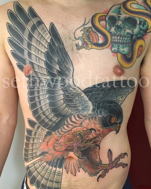 sethwoodtattoo: Andrew’s big bird @templetattoo13 #lifesizeorlargersizeit (at Temple Tattoo)