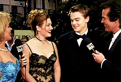  Leonardo Dicaprio and Kate Winslet at the Golden Globes on January 18, 1998     
