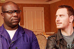 beauxtiful:  Steve McQueen and Michael Fassbender on their first meeting. 