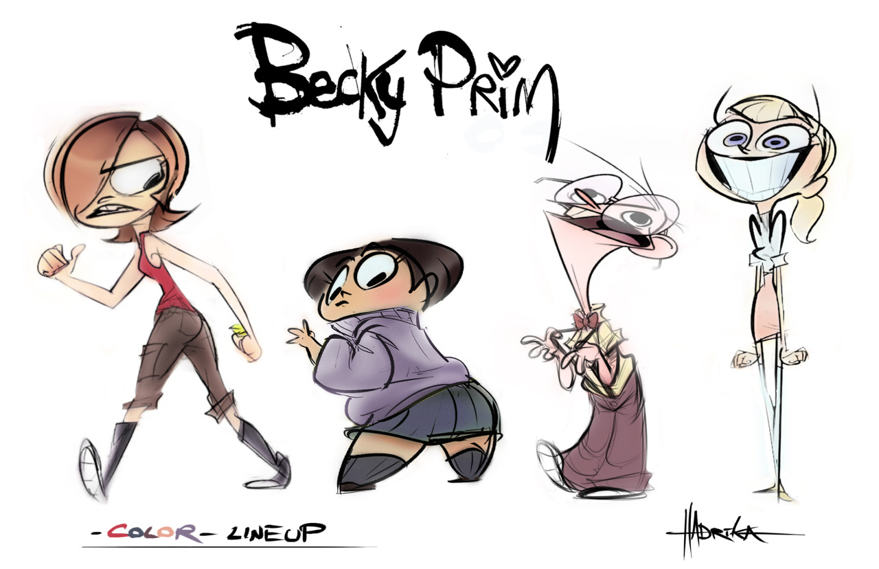 karlhadrika: A colored line up for the ‘Becky Prim’ characters. Thanks @magicbunnyart