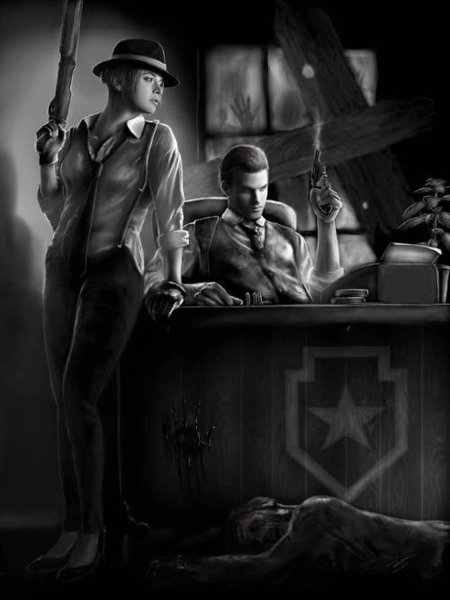 Little piece I did of the noir outfits for Claire and Leon in the RE2 Remake. Like the piece? Head t