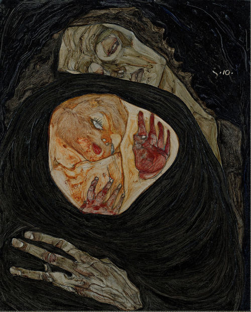 tremendousandsonorouswords:Egon Schiele, Dead Mother I, 1910