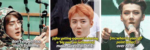 ohsehuns: #HappySehunDay // Things Sehun says ️