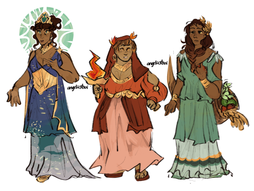 i wanted to design the greek gods, i really like hestias design &lt;3