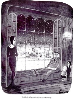 slobbering:Christmas with the Addams Family by Charles Addams