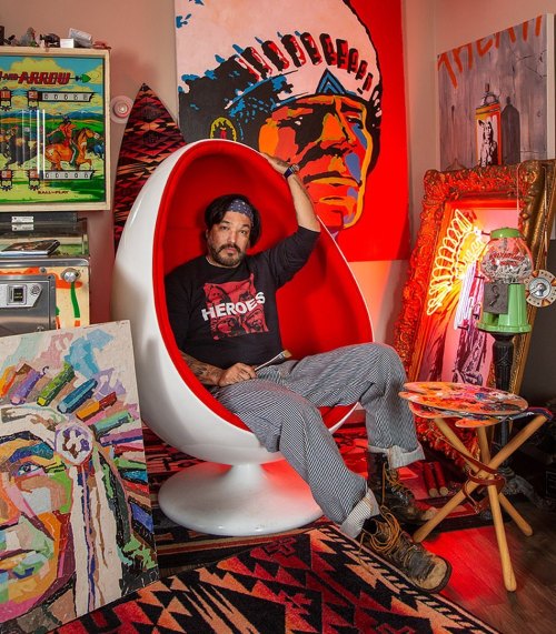 @stevenpauljudd is an #artist…’nuff said. #portrait #native #nativeamerican #nativeamericanartist #n