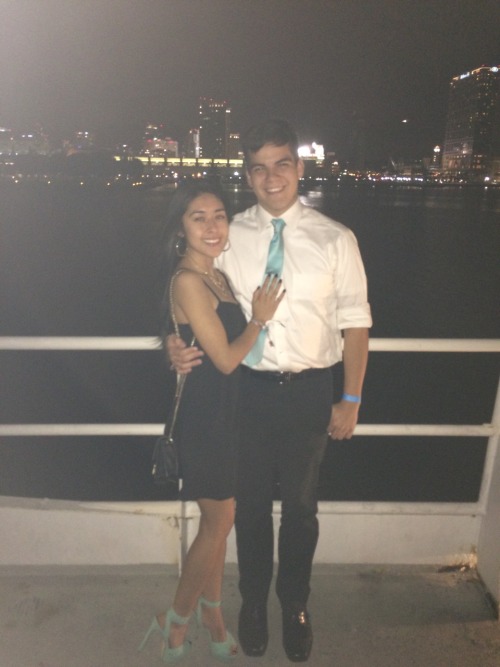 Last night me and my boy got to dress all nice and party on a boat and it was so fun and my shoes ar