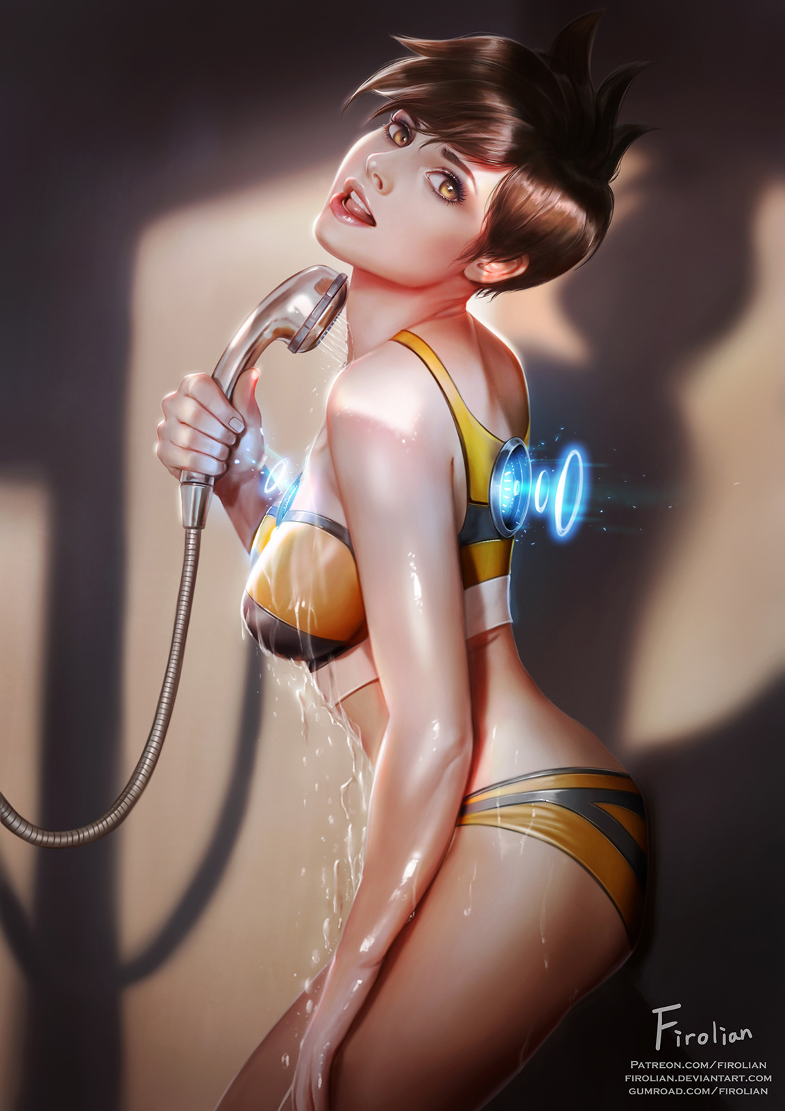 overwatch-pussy:  firolian:  Tracer in Shower booth NSFW preview : https://www.patreon.com/posts/tracer-11343648