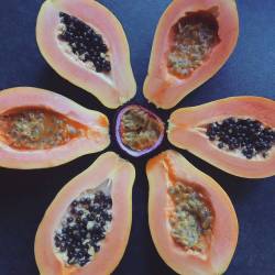 ididnotgiveup:  perfect-thinspirati0n:  Papaya + passionfruit = magic  lead a healthier, fitter, kinder, happier life!