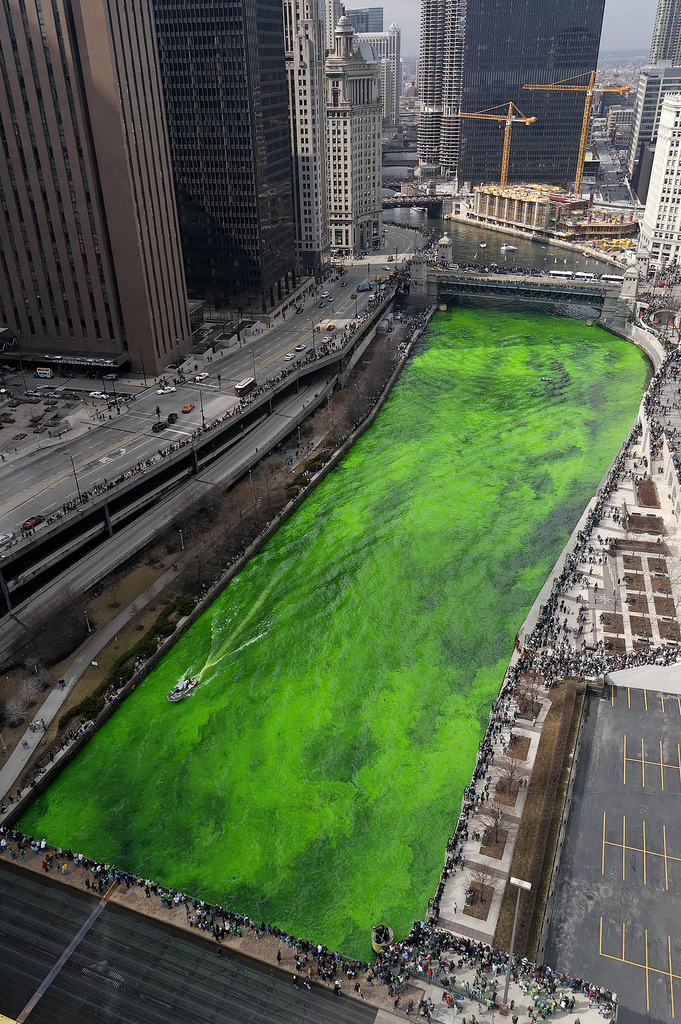 sixpenceee:  Chicago River, St. Patrick’s DayEvery year on the weekend closest