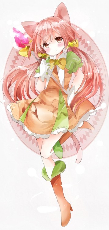 tsukiyo (skymint)、高解像度、ドレス、ハイヒール、尻尾、猫耳、獣耳、靴 | Sankaku Channel