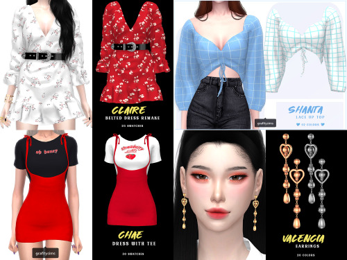  Claire Dress RemakeOriginal mesh;25 swatches;Smooth Bone Assignment;Has Morphs;HQ Compatible;[ DL