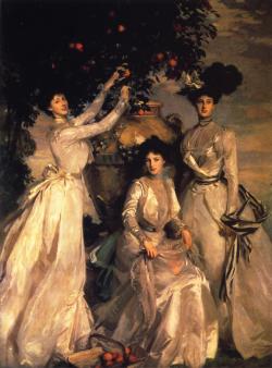 femalebeautyinart:  The Ladies Alexandra, Mary, and Theo Acheson John Singer Sargent 1902 