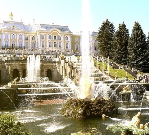 The Grand Cascade At Peterhof Palace, Stank Petersburg, Russia